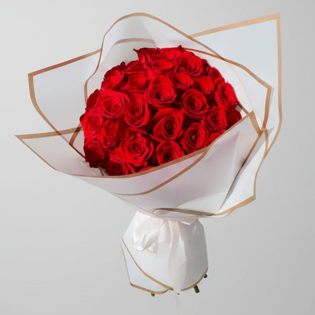 2 Dozen Red Roses (Wrapped) - Flower World