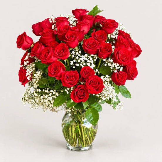 3 Dozen Red Roses - Flower World