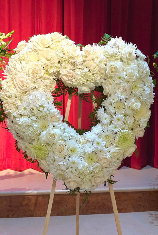 All White Open Heart - Flower World