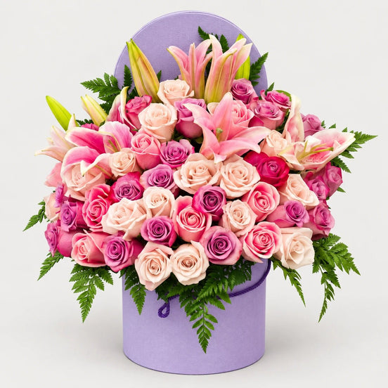 Cupid’s Lavender Love Box - Flower World
