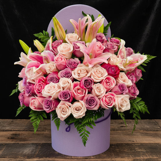 Cupid’s Lavender Love Box - Flower World