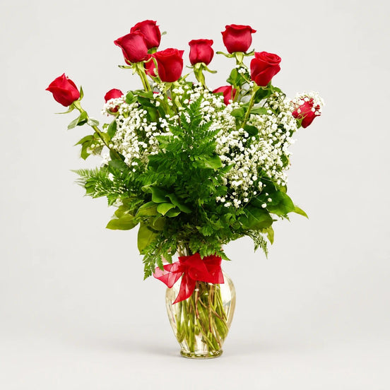 Dozen Red Roses (Vase) - Flower World