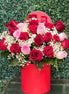 Pink & Red Rose Box - Flower World