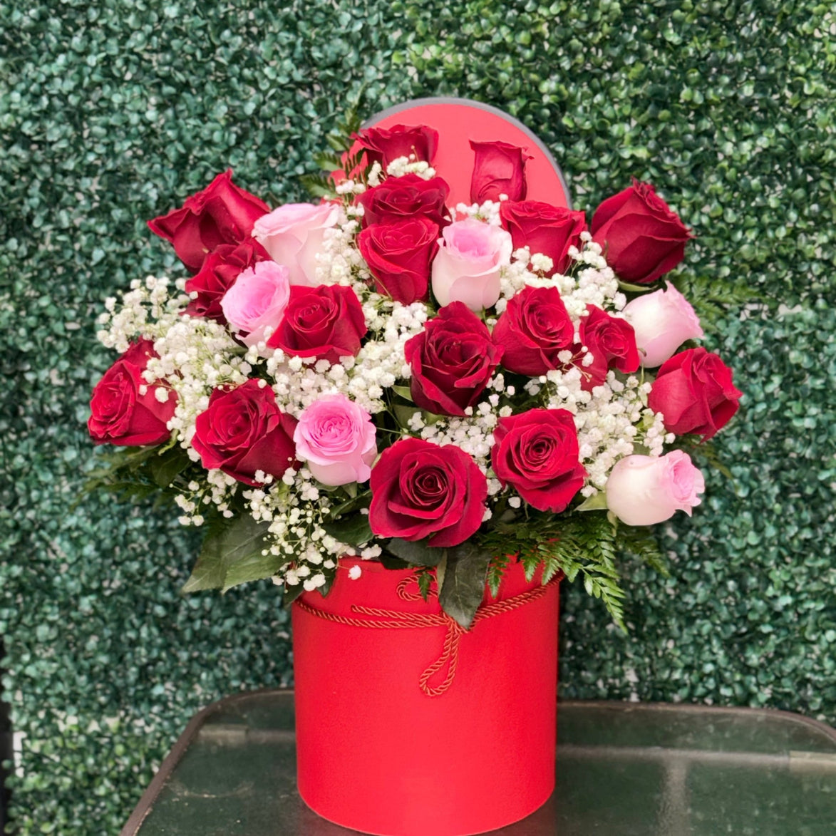 Pink & Red Rose Box - Flower World
