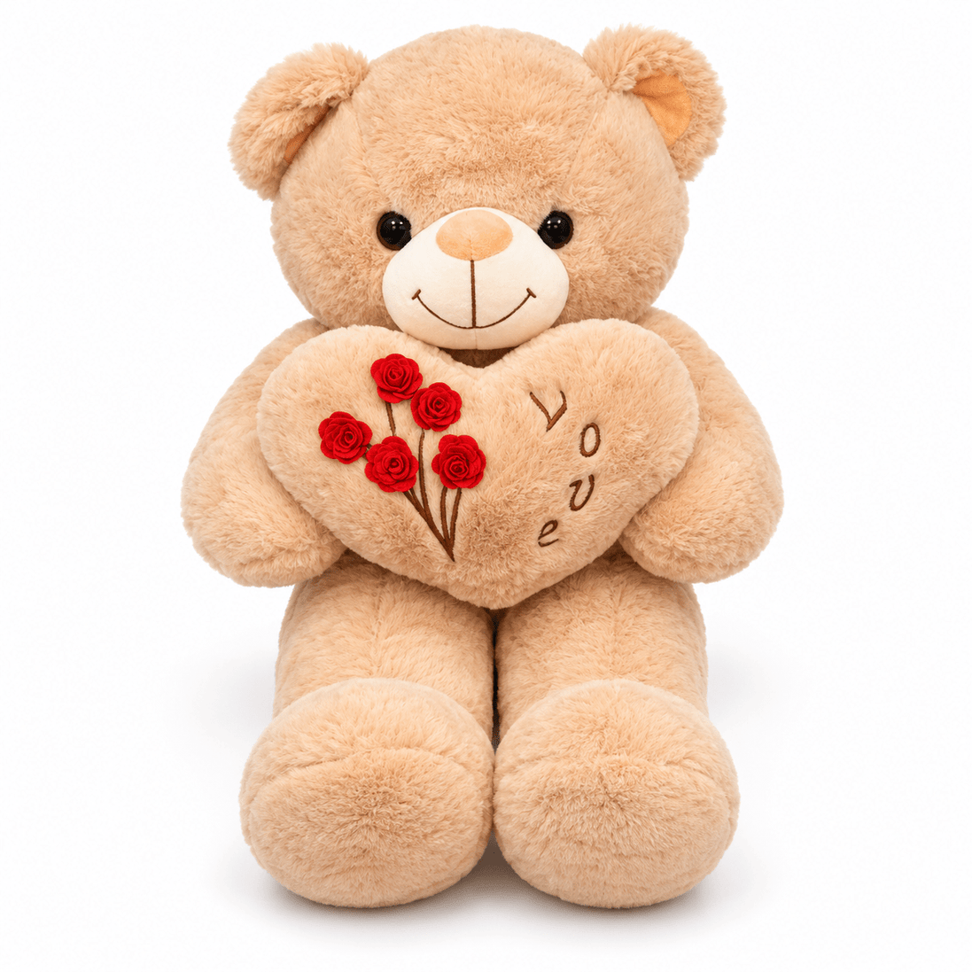 Rose Heart Teddy Bear - Flower World