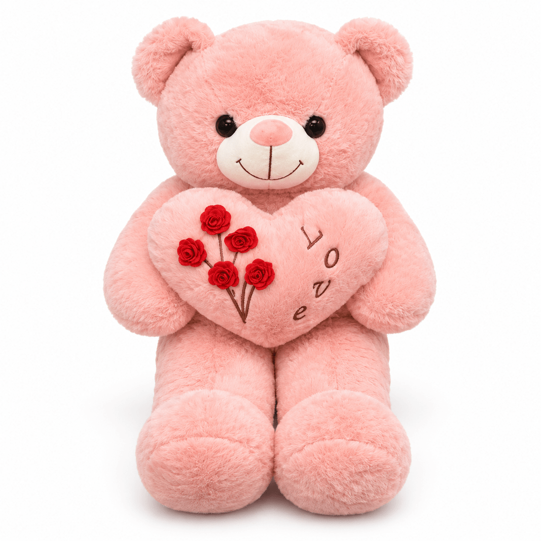 Rose Heart Teddy Bear - Flower World