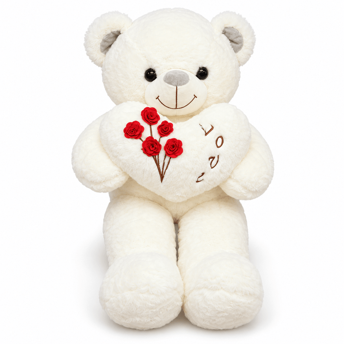 Rose Heart Teddy Bear - Flower World